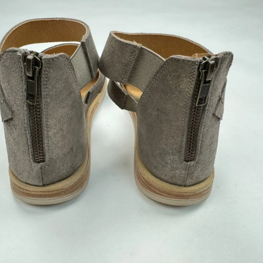Garnet Hill Luna‎ Sport Sandals Women 38 US 8 NWOB $169 Zip Closure Wedge